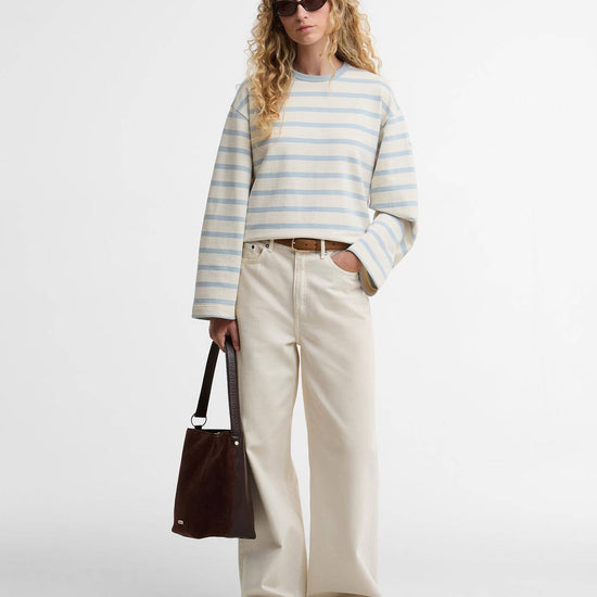 Young Ideas & Henmores - Aylesby Striped Sweatshirt - NY96 Dark Navy/Cloud Stripe - 8