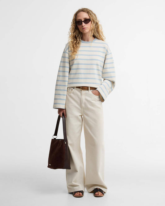 Young Ideas & Henmores - Aylesby Striped Sweatshirt - NY96 Dark Navy/Cloud Stripe - 8