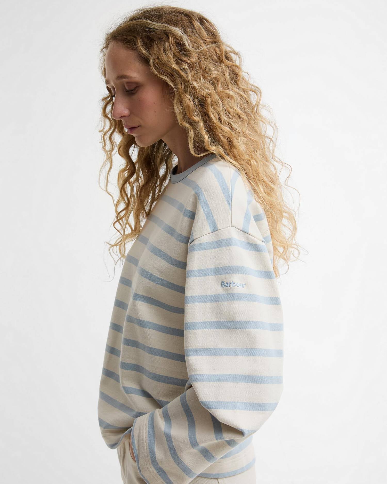 Young Ideas & Henmores - Aylesby Striped Sweatshirt - NY96 Dark Navy/Cloud Stripe - 8