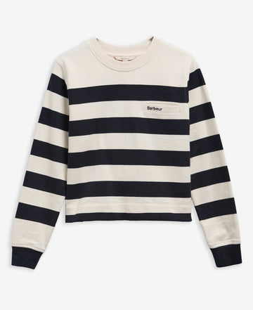 Young Ideas & Henmores -Aylesby Striped Sweatshirt -NY96 Dark Navy/Cloud Stripe -8