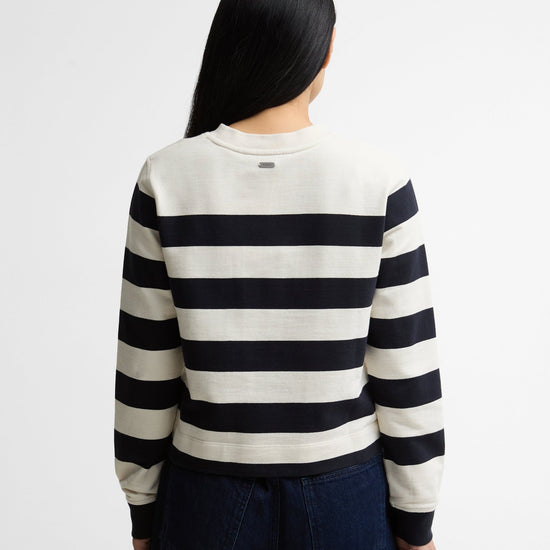 Young Ideas & Henmores -Aylesby Striped Sweatshirt -NY96 Dark Navy/Cloud Stripe -8