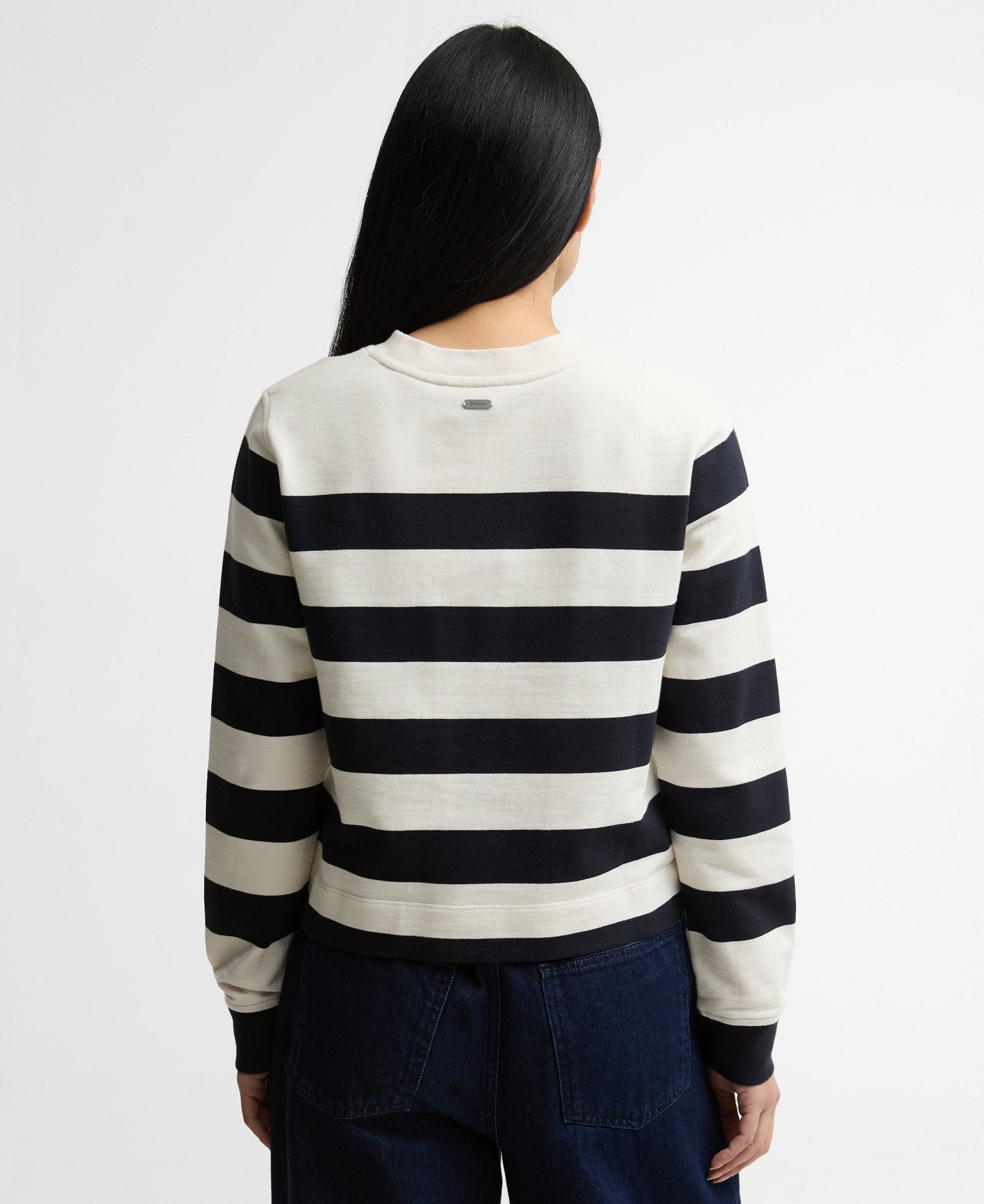 Young Ideas & Henmores -Aylesby Striped Sweatshirt -NY96 Dark Navy/Cloud Stripe -8