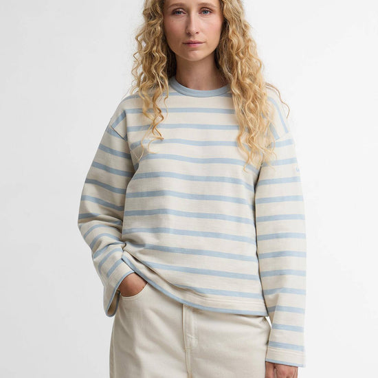 Young Ideas & Henmores - Aylesby Striped Sweatshirt - NY96 Dark Navy/Cloud Stripe - 8