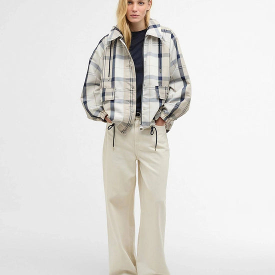 Young Ideas & Henmores - Ballina Check Showerproof Jacket - NY51 Dress Navy Tartan - 8