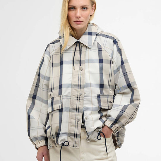Young Ideas & Henmores - Ballina Check Showerproof Jacket - NY51 Dress Navy Tartan - 8