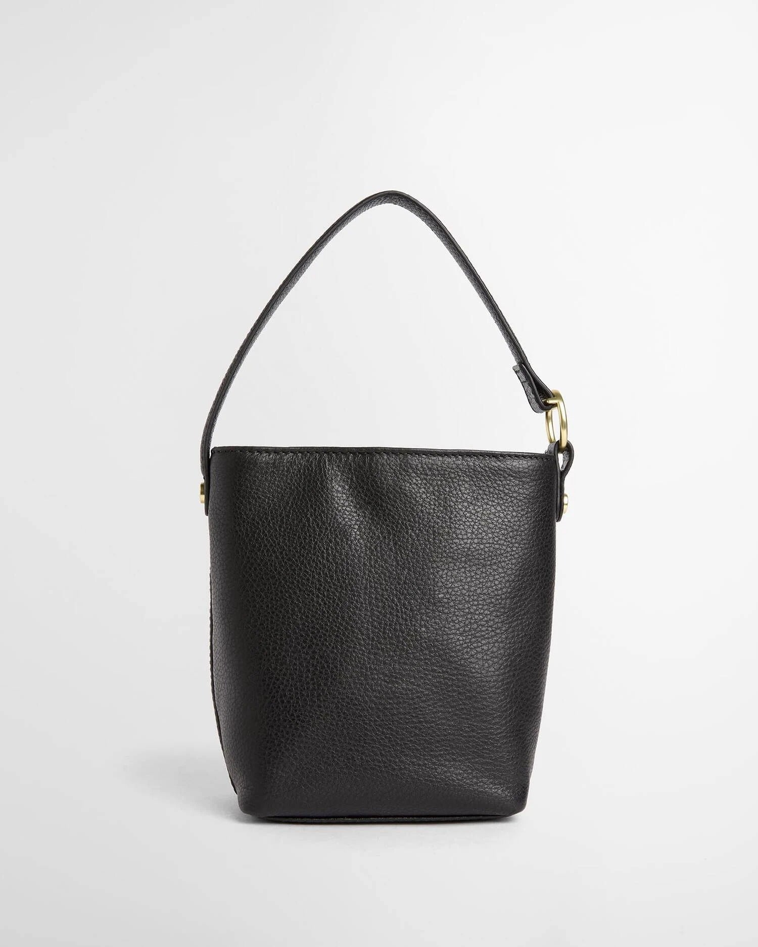 Young Ideas & Henmores -Barbour Cedar Mini Leather Bucket Bag -BR11 Brown -OS