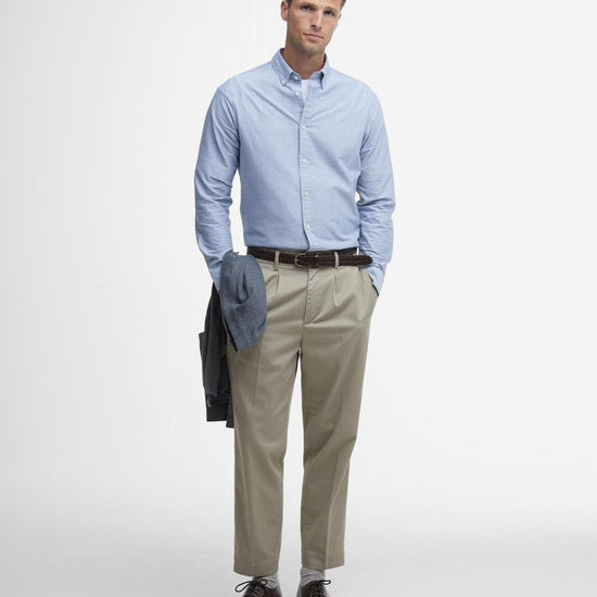 Young Ideas/Henmores - Barbour Chambray Crest Tailored Fit Shirt - BL15 Chambray - M