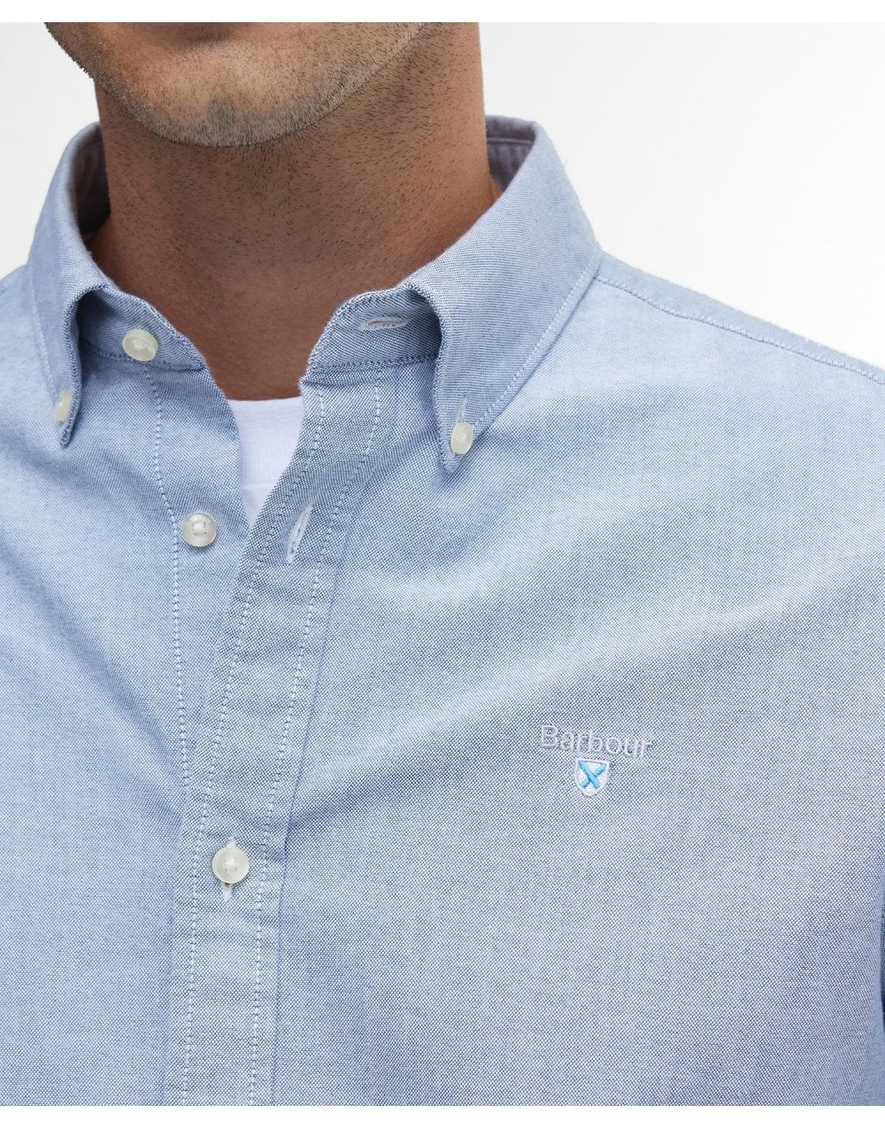 Young Ideas/Henmores - Barbour Chambray Crest Tailored Fit Shirt - BL15 Chambray - M