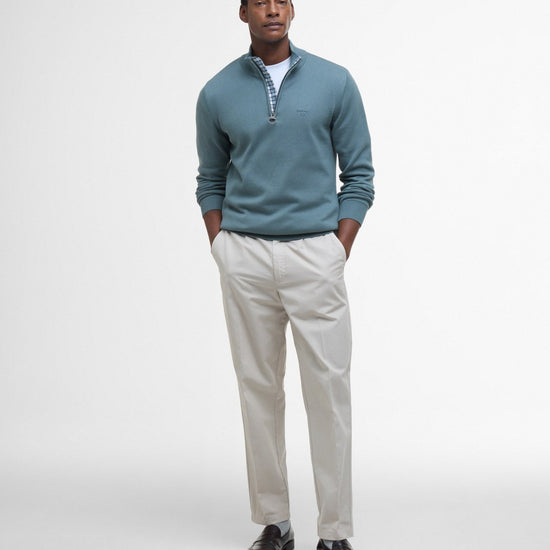 Young Ideas/Henmores - Barbour Cotton 1/2 Zip Jumper - BE12 Dark Chambray - M