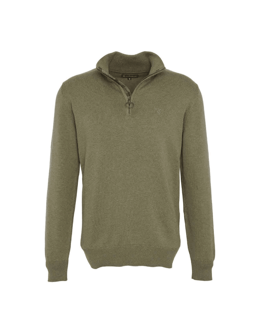 Young Ideas/Henmores - Barbour Cotton 1/2 Zip Jumper - BE12 Dark Chambray - M