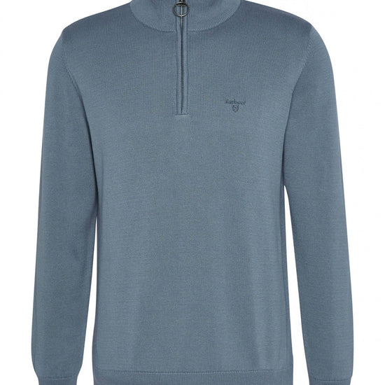 Young Ideas/Henmores - Barbour Cotton 1/2 Zip Jumper - BE12 Dark Chambray - M