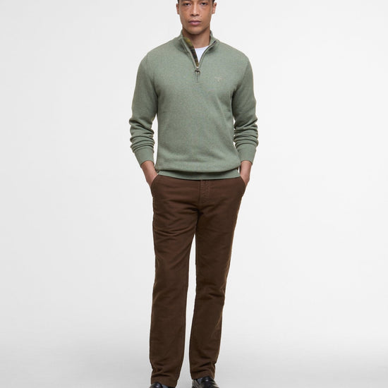 Young Ideas/Henmores - Barbour Cotton 1/2 Zip Jumper - BE12 Dark Chambray - M