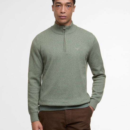 Young Ideas/Henmores - Barbour Cotton 1/2 Zip Jumper - BE12 Dark Chambray - M
