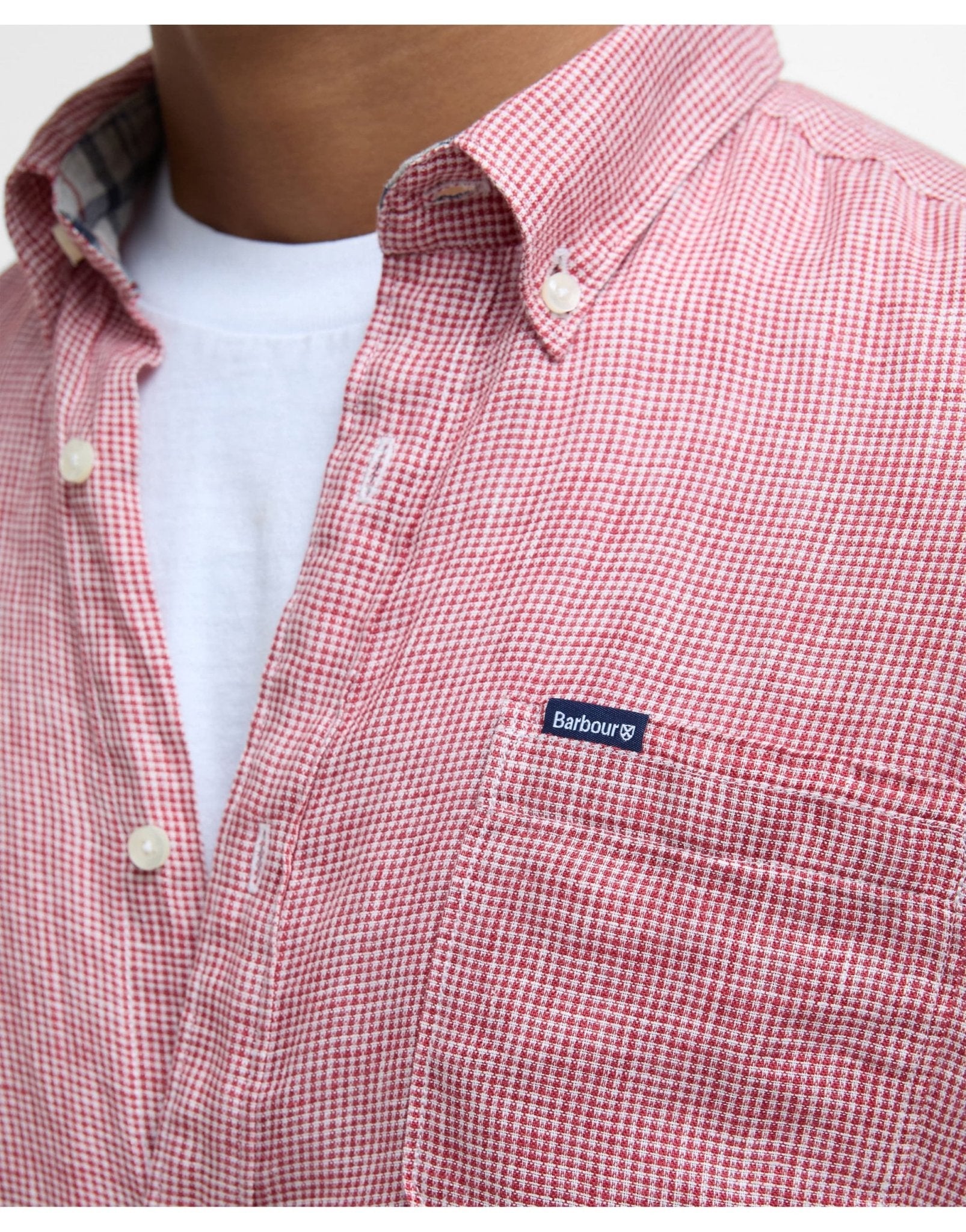 Young Ideas/Henmores - Barbour Linton Tailored Shirt - RE25 Red Spice - M
