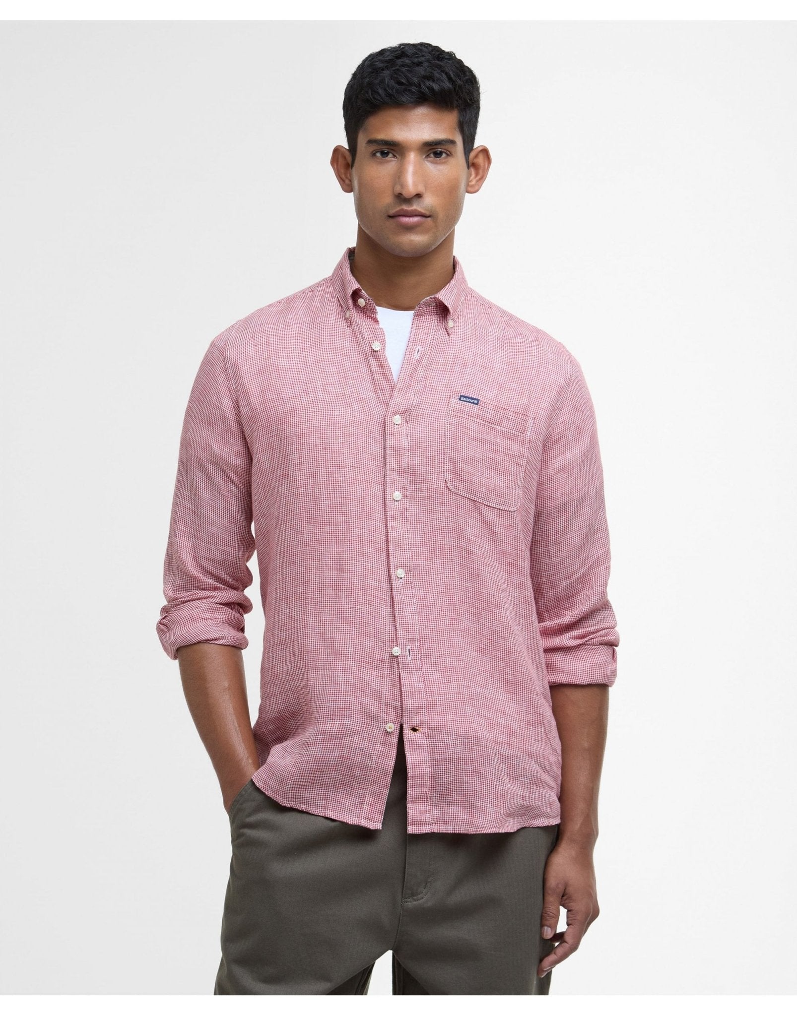 Young Ideas/Henmores - Barbour Linton Tailored Shirt - RE25 Red Spice - M