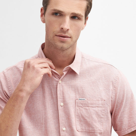 Young Ideas/Henmores - Barbour Nelson S/S Summer Fit Shirt - BE12 Mist - M