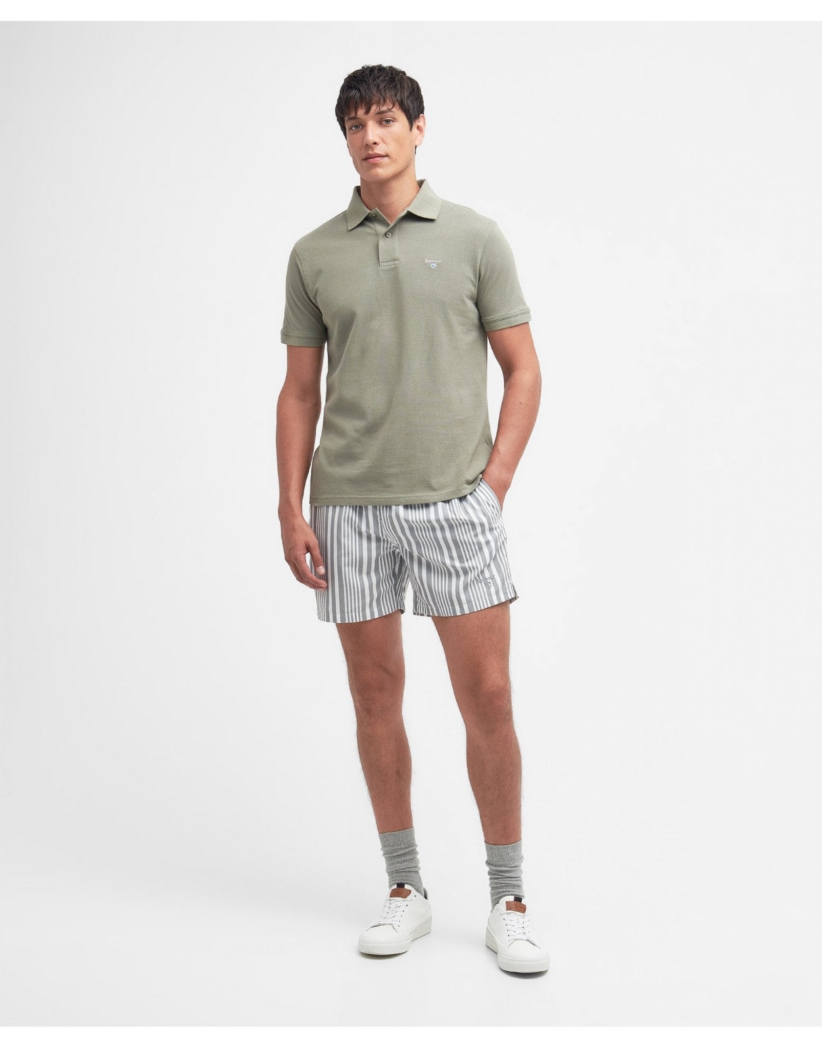 Young Ideas/Henmores - Barbour Original Sports Tailored Polo Shirt - BU24 Lead - M