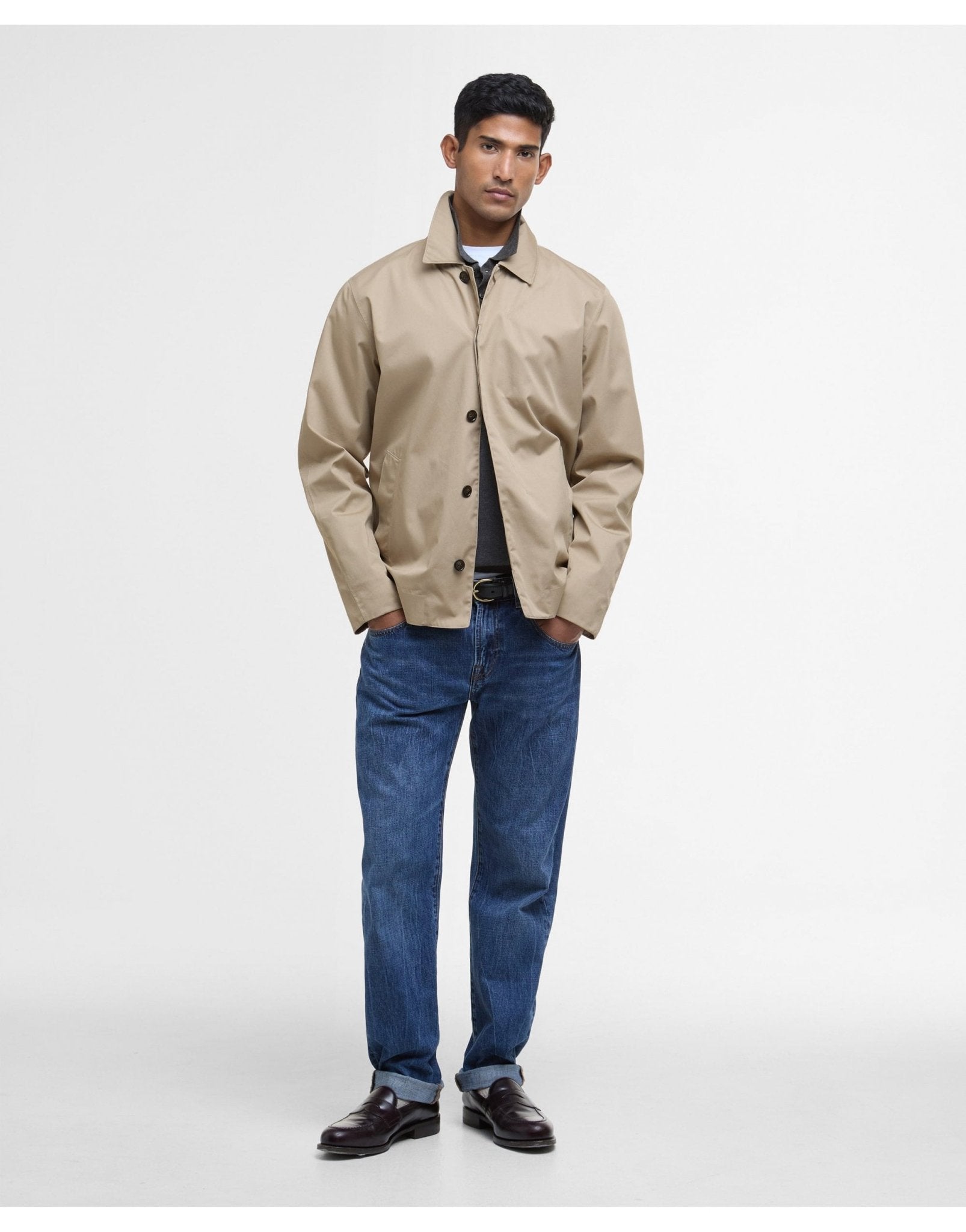 Young Ideas/Henmores - Barbour Short Rokig Waterproof Jacket - ST71 Washed Stone - M