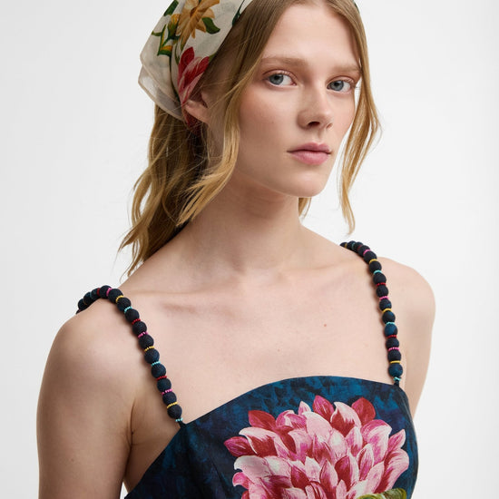 Young Ideas & Henmores - Barbour X Farm Rio Azelia Scarf - WH12 Cream Spring Petal - 1