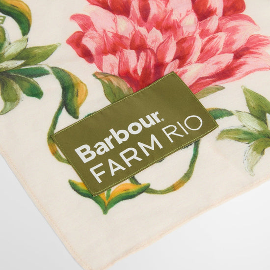 Young Ideas & Henmores - Barbour X Farm Rio Azelia Scarf - WH12 Cream Spring Petal - 1