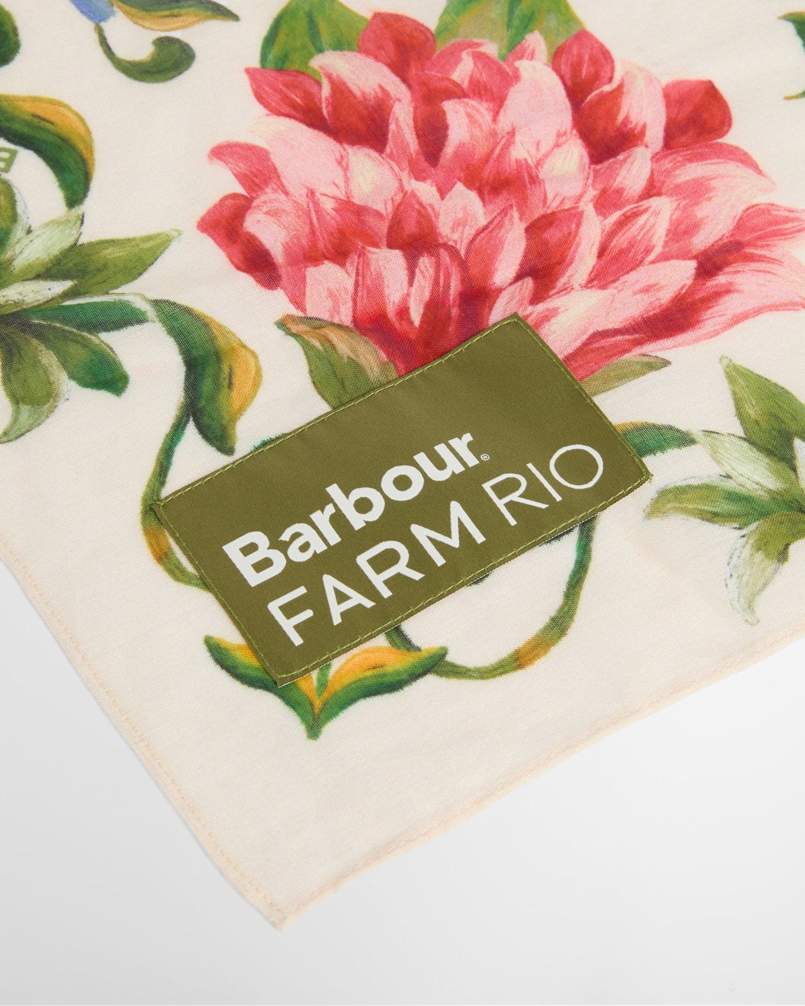 Young Ideas & Henmores - Barbour X Farm Rio Azelia Scarf - WH12 Cream Spring Petal - 1