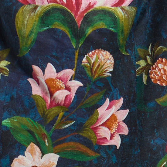 Young Ideas & Henmores - Barbour X Farm Rio Wild Flower Dress - NY72 Navy Wild Flower Print - S