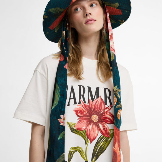Young Ideas & Henmores - Barbour X Farm Rio Wild Flower T-Shirt - WH32 Cream - XS