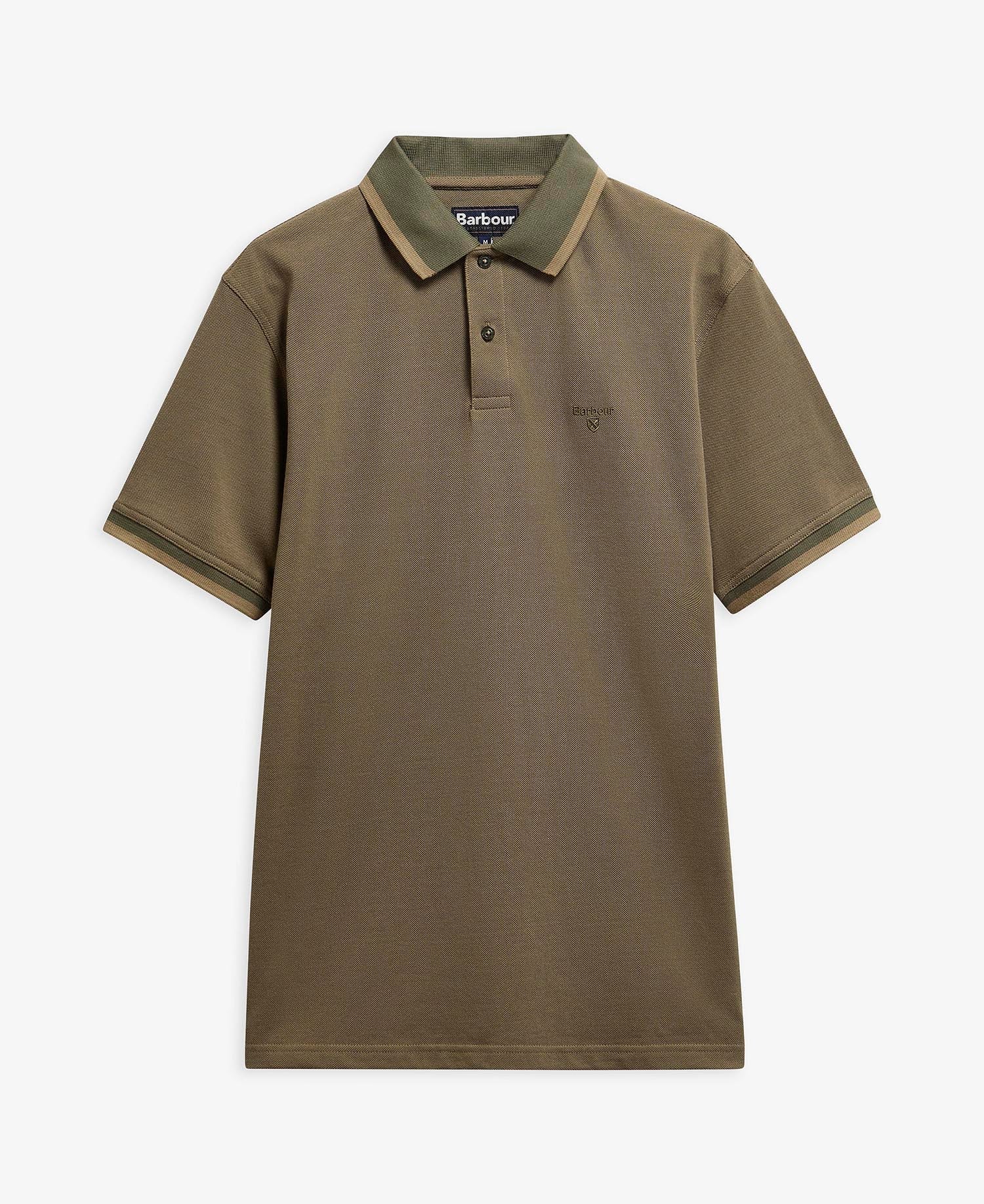 Young Ideas & Henmores - Barnard Tailored Polo Shirt - OL56 Dusty Olive - M