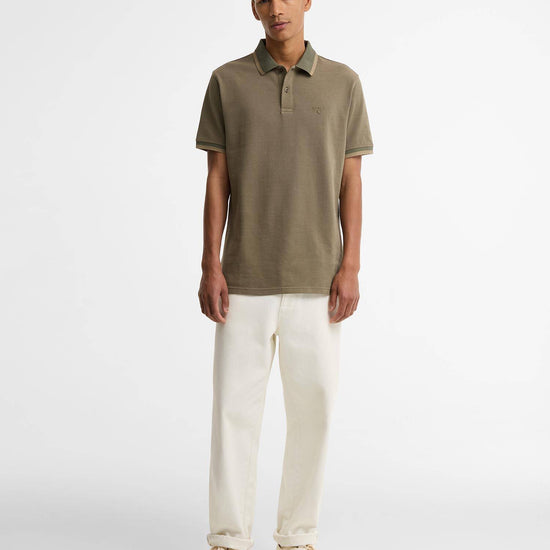 Young Ideas & Henmores - Barnard Tailored Polo Shirt - OL56 Dusty Olive - M