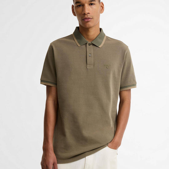 Young Ideas & Henmores - Barnard Tailored Polo Shirt - OL56 Dusty Olive - M