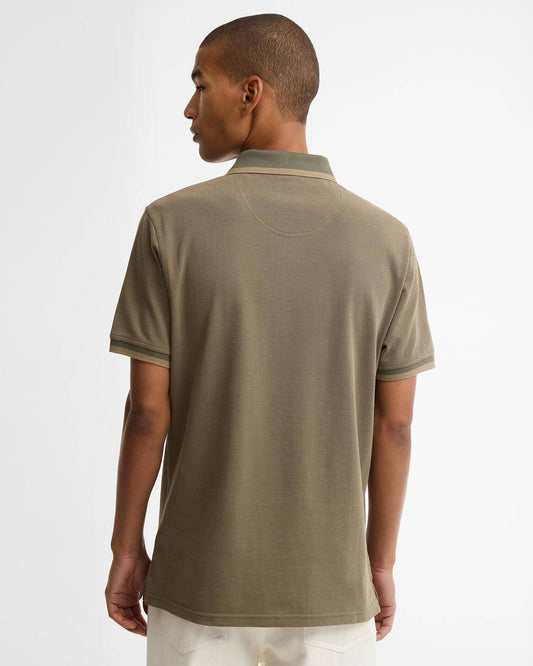 Young Ideas & Henmores - Barnard Tailored Polo Shirt - OL56 Dusty Olive - M