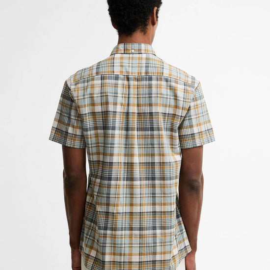 Young Ideas & Henmores - Baycliff Checked S/S Tailored Shirt - WH32 Whisper White - M