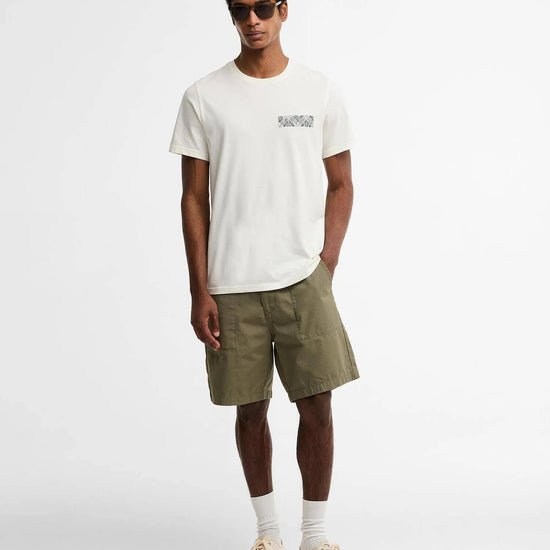 Young Ideas & Henmores - Birdsall Graphic Tailored T-Shirt - WH32 Whisper White - M