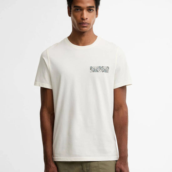 Young Ideas & Henmores - Birdsall Graphic Tailored T-Shirt - WH32 Whisper White - M