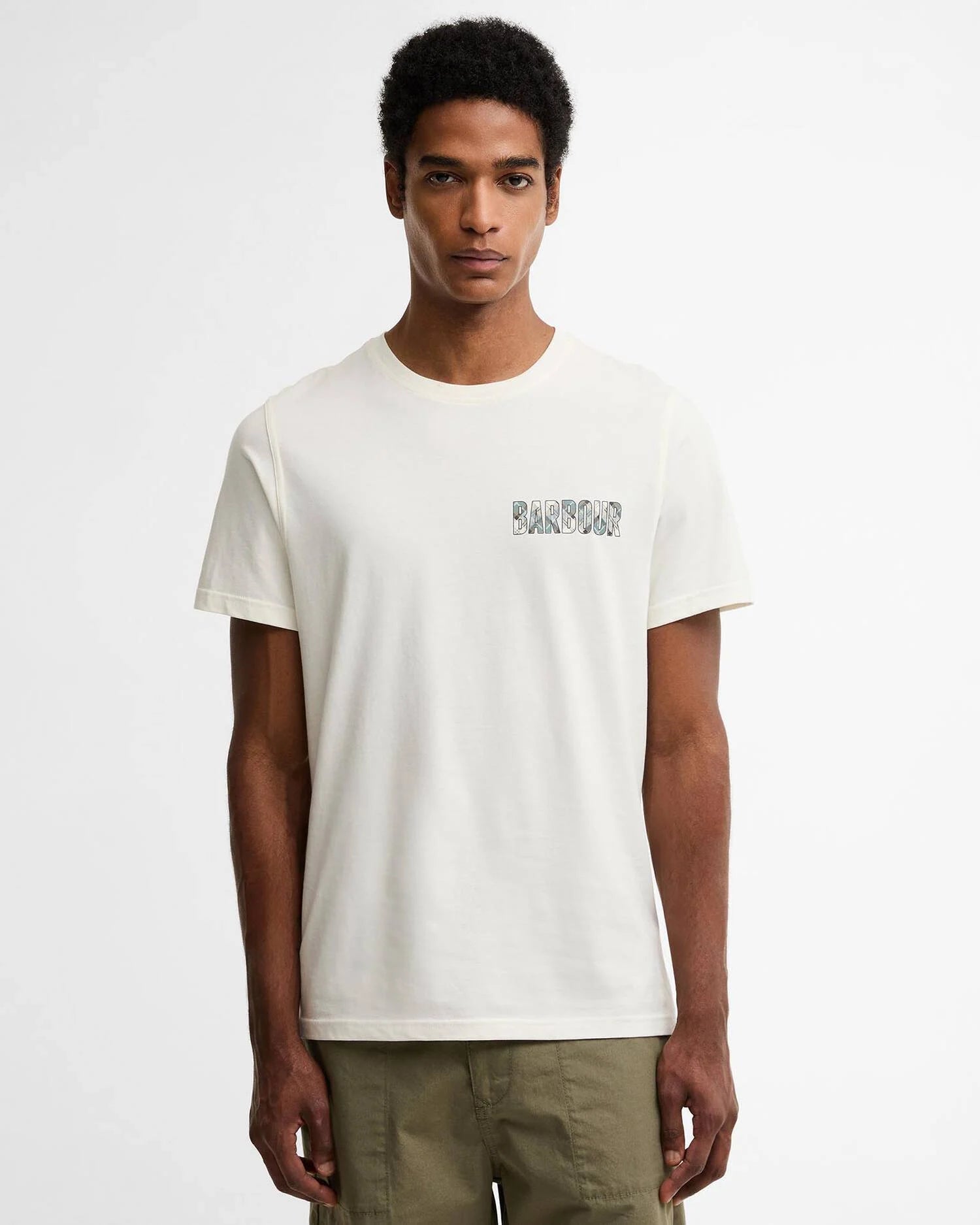 Young Ideas & Henmores - Birdsall Graphic Tailored T-Shirt - WH32 Whisper White - M