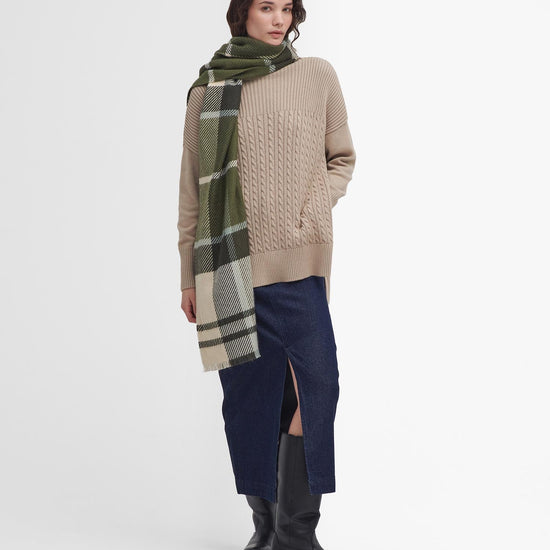 Young Ideas & Henmores -Blair Tartan Scarf -GN71 Ancient Loden -OS