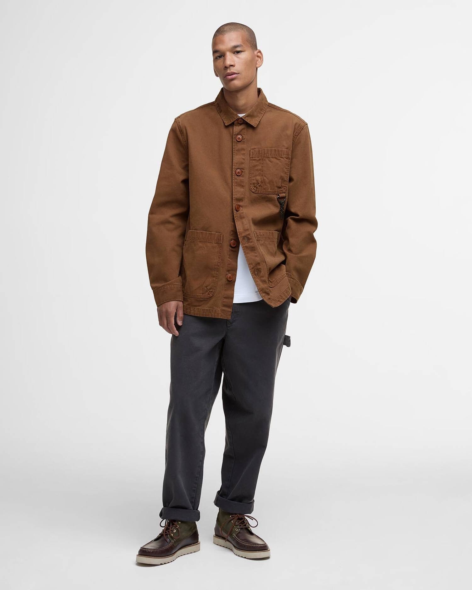 Young Ideas/Henmores - Bowland Garment Dyed Overshirt - Umber - M