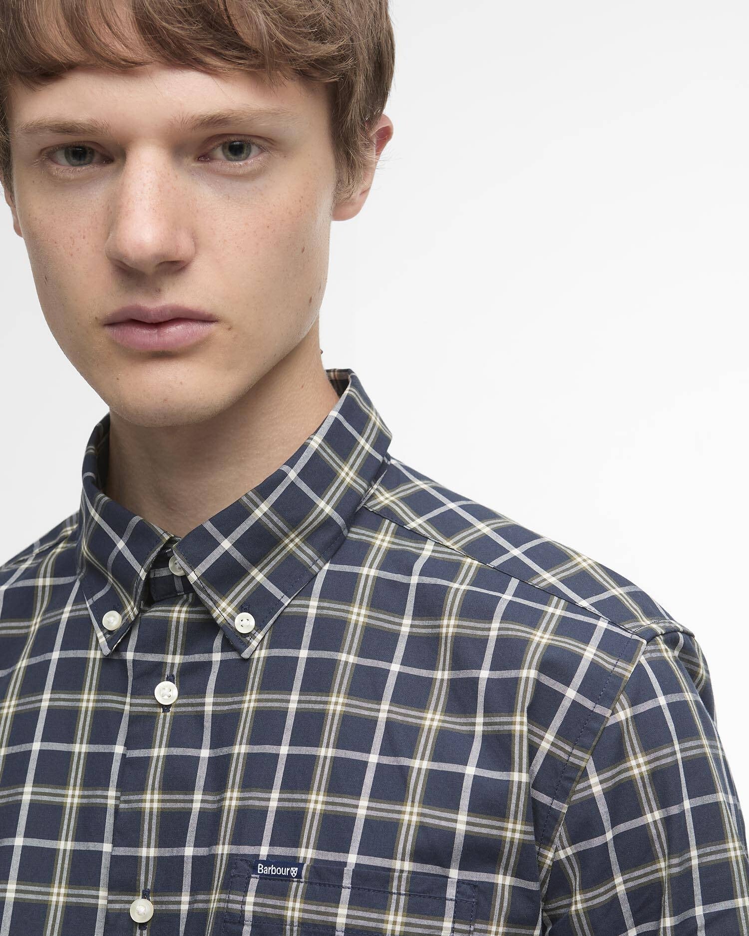 Young Ideas/Henmores - Bramham Checked Tailored Shirt - NY91 Navy - M