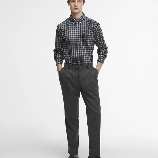 Young Ideas/Henmores - Bramham Checked Tailored Shirt - NY91 Navy - M