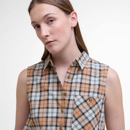 Young Ideas/Henmores - Bredon Sleeveless Shirt - BR37 Hessian Tartan - 8