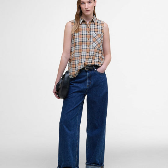 Young Ideas/Henmores - Bredon Sleeveless Shirt - BR37 Hessian Tartan - 8