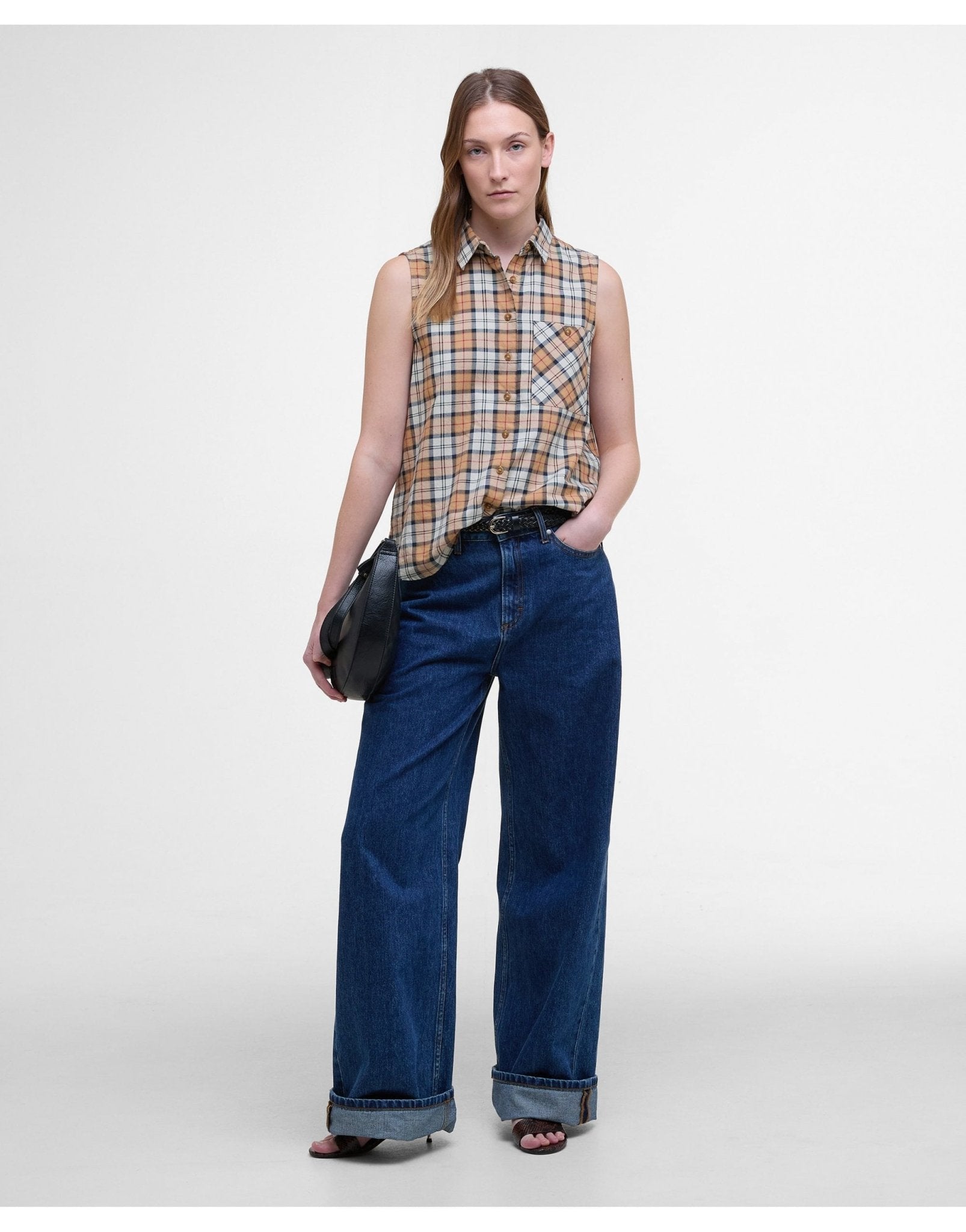 Young Ideas/Henmores - Bredon Sleeveless Shirt - BR37 Hessian Tartan - 8