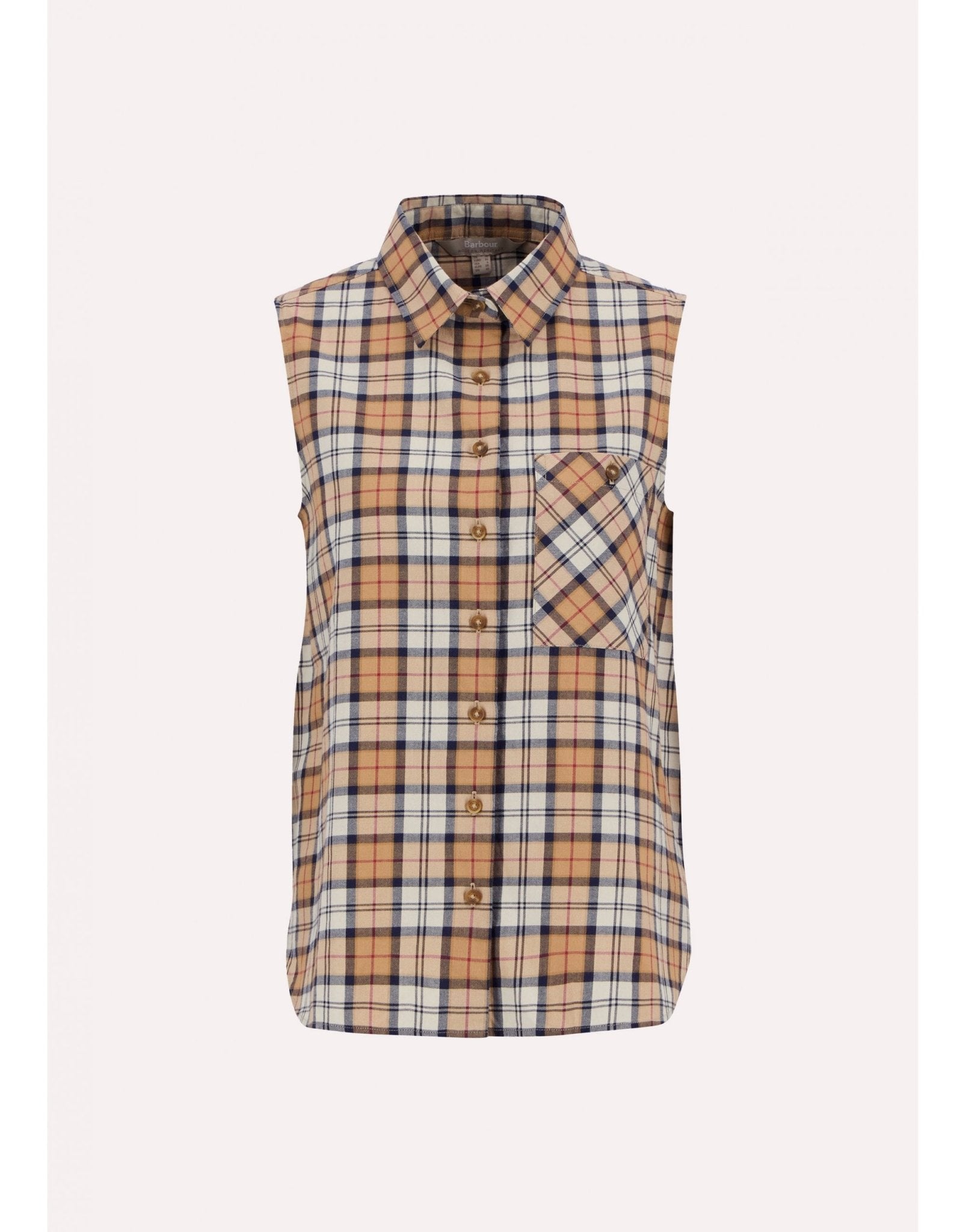 Young Ideas/Henmores - Bredon Sleeveless Shirt - BR37 Hessian Tartan - 8