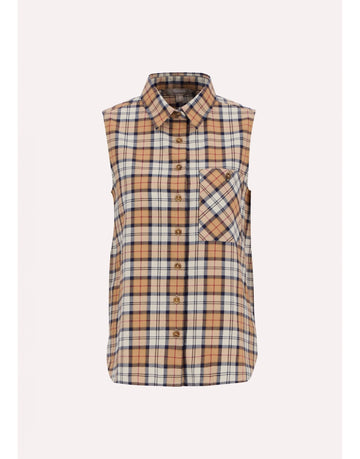 Young Ideas/Henmores - Bredon Sleeveless Shirt - BR37 Hessian Tartan - 8