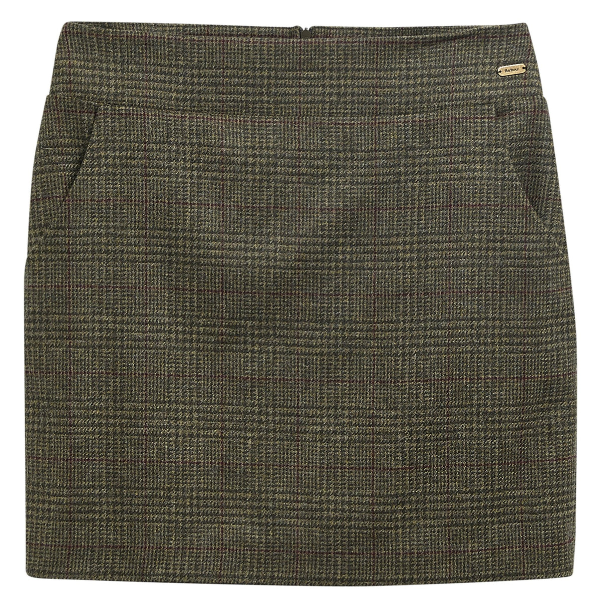 Young Ideas & Henmores -Browning Skirt -OL57 Olive Prince Of Wales -8