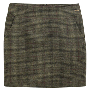 Young Ideas & Henmores -Browning Skirt -OL57 Olive Prince Of Wales -8