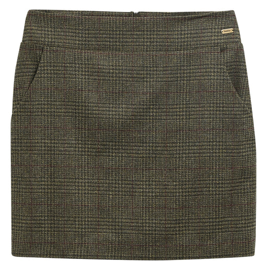 Young Ideas & Henmores -Browning Skirt -OL57 Olive Prince Of Wales -8
