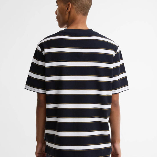 Young Ideas & Henmores - Browtop Striped Relaxed T-Shirt - NY74 Dark Navy - M