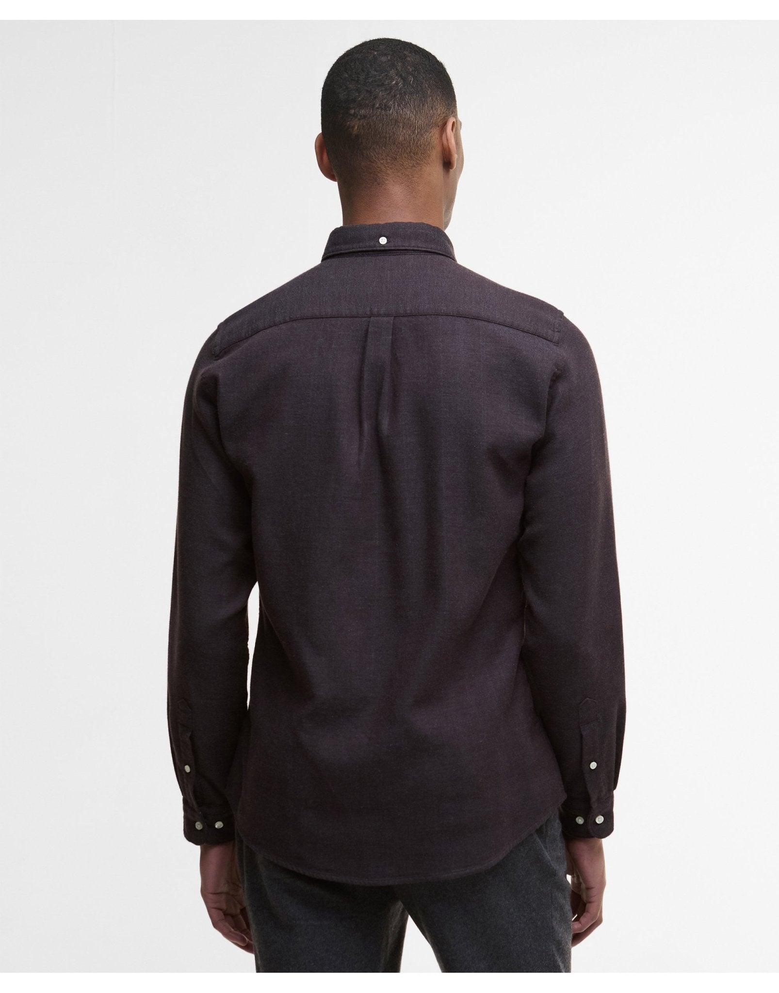 Young Ideas/Henmores - Buckley Tailored Herringbone Shirt - BR17 Dark Oak - M