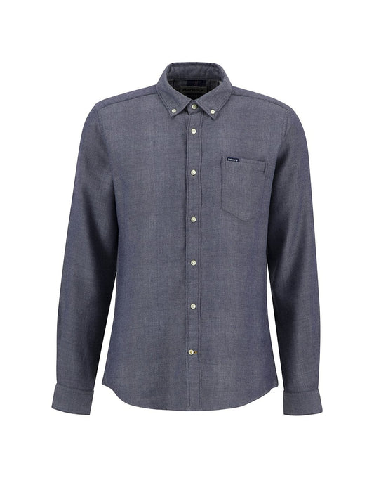 Young Ideas/Henmores - Buckley Tailored Herringbone Shirt - BR17 Dark Oak - M